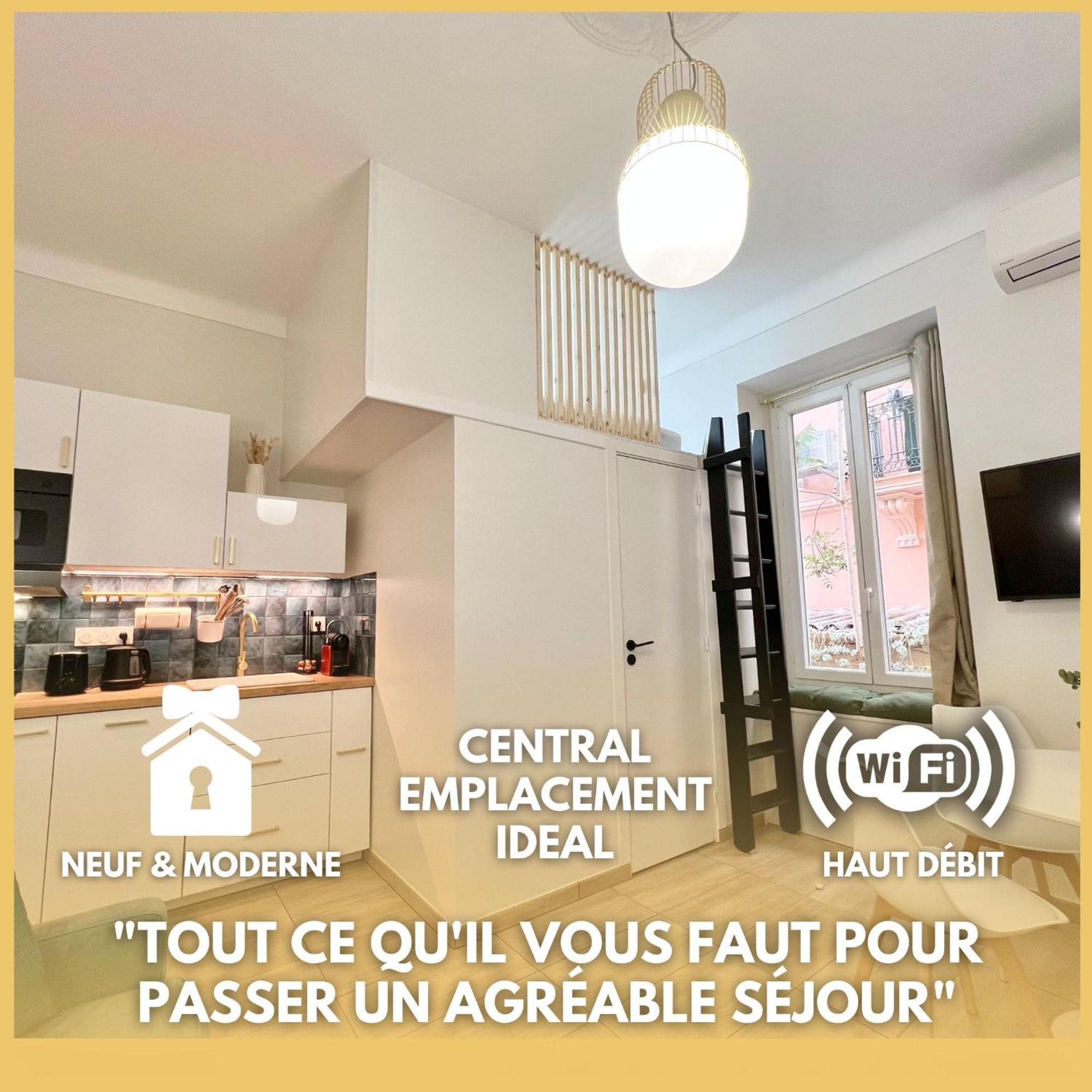 Appartements Neuf - Frontiere De Monaco - Clim - Wifi Cap-d'Ail Zewnętrze zdjęcie